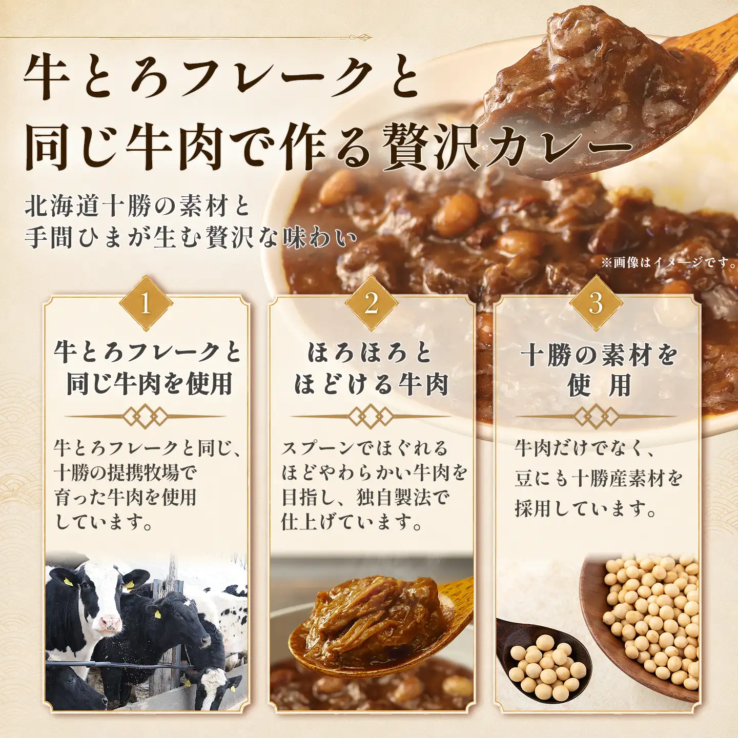 牛とろフレークと同じ肉でつくる贅沢カレー,十勝スロウフード