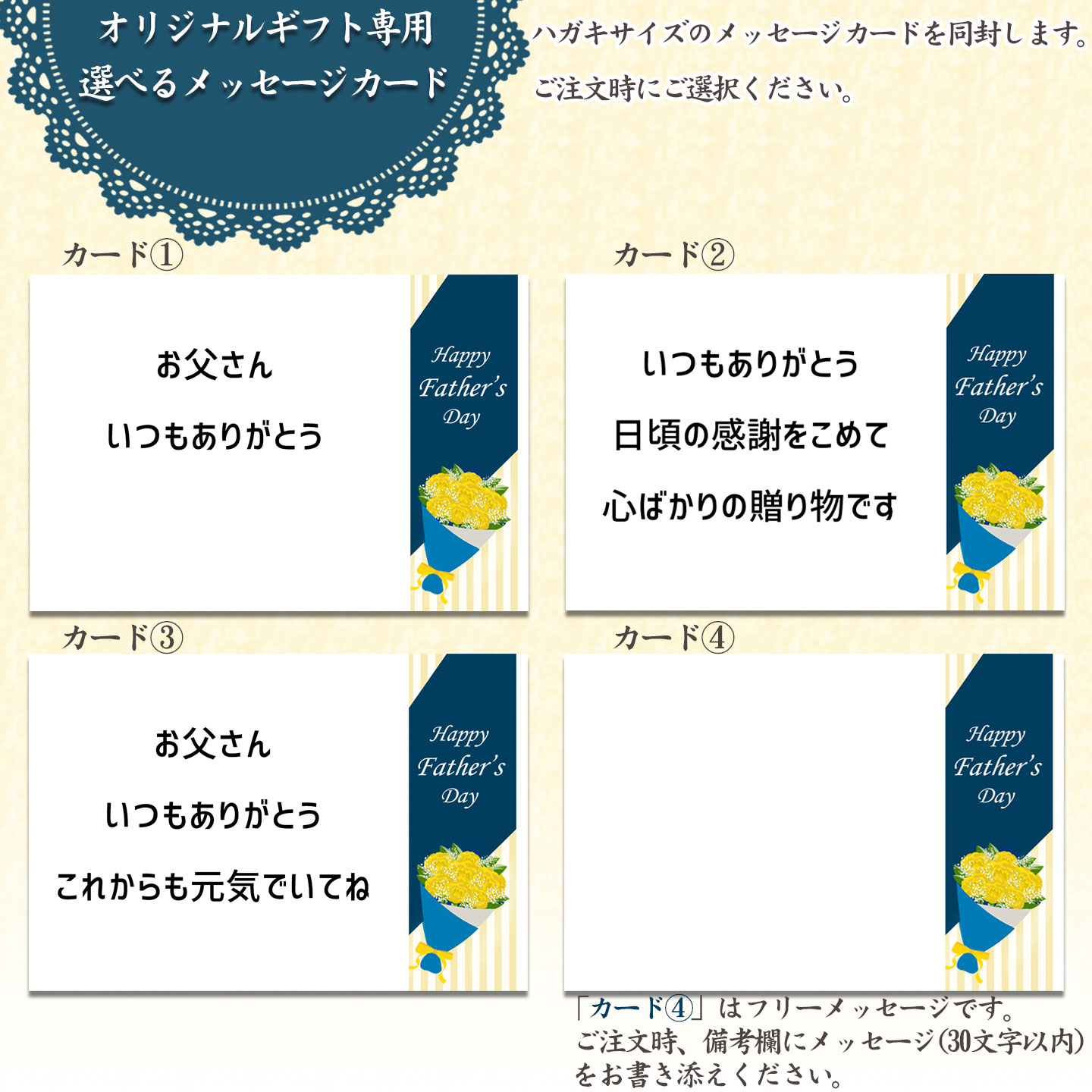 父の日ギフト,メッセージカード