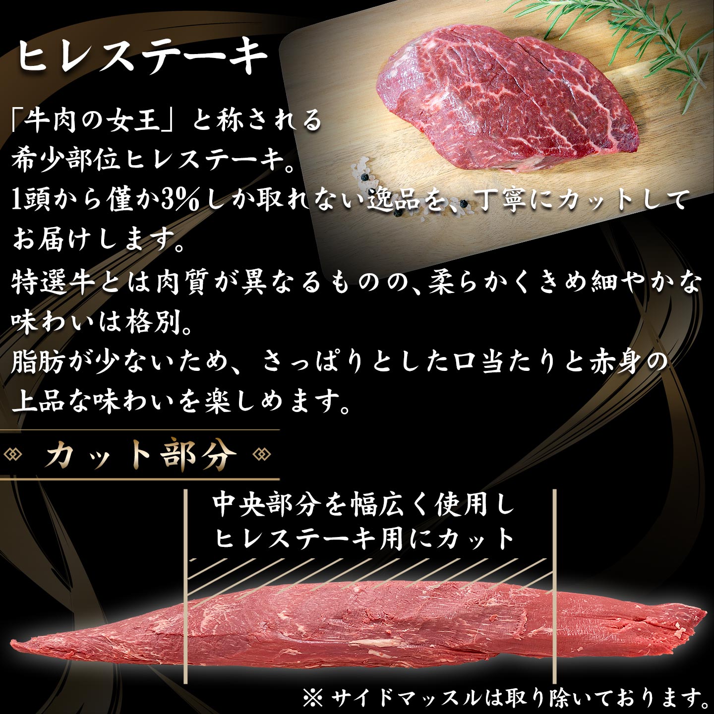 北海道産牛,ヒレステーキ,十勝スロウフード
