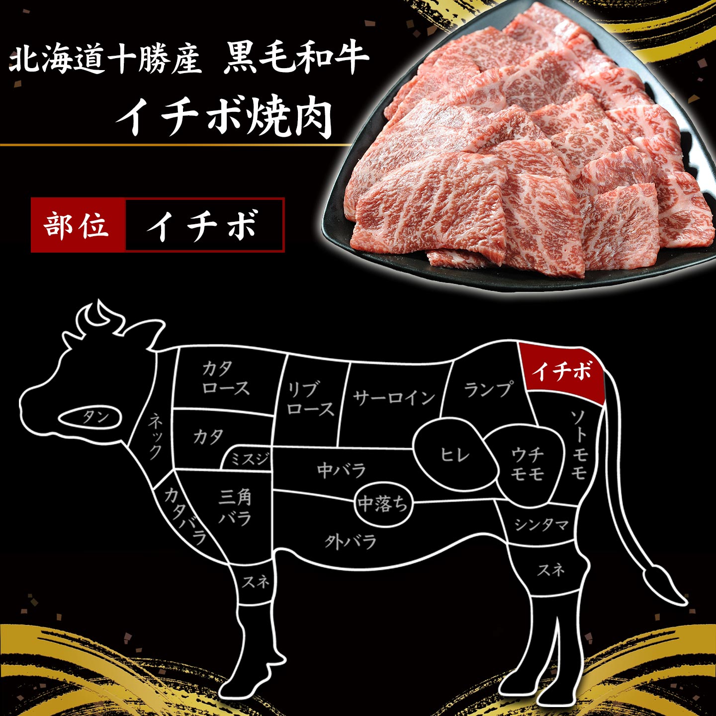 国産黒毛和牛,イチボイメージ